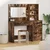 Vidaxl Toaletna mizica Rjava 78,5 x 41 x 135 cm Konstruiran les