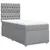 Box spring postelja z vzmetnico svetlo siva 80x200 cm blago
