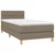 Vidaxl Box spring postelja z vzmetnico LED taupe 90x200 cm blago