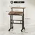 HOMCOM HOMCOM Pisalna miza MDF, kovina 60D x 60Š x 120V cm rustikalno rjava, (5000243002)