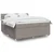 Vidaxl Box spring postelja z vzmetnico taupe 180x200 cm blago