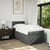 Vidaxl Box spring postelja z vzmetnico temno siva 90x190 cm blago