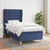 Greatstore Box spring postelja z vzmetnico modra 80x200 cm blago