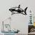 Wallity Zidna dekoracija Shark - M, 50 x 28 cm, Crna
