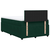 VIDAXL Box spring postelja z vzmetnico temno zelena 120x200 cm žamet