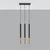 Sollux SL.0889 - Luster na sajli MOSAIC 3xG9/12W/230V crna/bakar