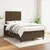 Krevet box spring s madracem tamnosmeđi 120 x 190 cm od tkanine