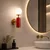 Opviq zidna lampa Moira-20201-F, 1 × E27, crvena