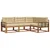 Set vanjskih sofa 4 kom. Prirodna i bež