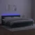 Vidaxl Box spring postelja z vzmetnico LED tem. zelena 200x200cm žamet