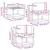 Set vanjskih sofa 10 pcs Bijela i bež 59 x 59 x 37 cm Poliester