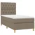 Greatstore Box spring postelja z vzmetnico taupe 80x200 cm blago