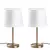 Opviq Set Stonih lampi 5101, 21x21x39 cm, IP20, 2 komada, Bela