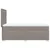 Vidaxl Box spring postelja z vzmetnico taupe 80x200 cm blago