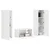 Set TV komoda 5 pcs Visoki sjaj bijela Konstruirano drvo