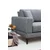 Atelier del Sofa Trosed na razvlačenje Nordic 90x85x210cm Tamnosivi