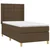 Vidaxl Box spring postelja z vzmetnico temno rjava 100x200 cm blago