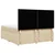 Vidaxl Box spring postelja z vzmetnico krem 180x200 cm blago