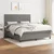 Vidaxl Box spring postelja z vzmetnico temno siva 180x200 cm blago
