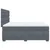 Vidaxl Box spring postelja z vzmetnico temno siva 180x200 cm žamet