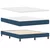 Vidaxl Box Spring postelja z vzmetnico modra 140x200 cm tkanina