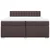 Vidaxl Box spring postelja z vzmetnico temno rjav 200x200 cm blago