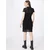 Womens double-layer mesh dress black