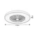 Rabalux Plafonjera sa ventilatorom Dalfon2, 72W, 54cm, 3000-6000K, Crno-bela