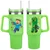 Termos šolja Paladone Minecraft - Steve and Creeper - XL Travel Mug - Tumbler - Green
