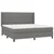 Vidaxl Box spring postelja z vzmetnico temno siva 200x200 cm blago