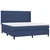 Vidaxl Box spring postelja z vzmetnico LED modra 160x200 cm blago