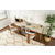 HANAH HOME Radni sto Twin Study Desk Travertine Gold