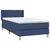 Vidaxl Box spring postelja z vzmetnico modra 90x190 cm blago