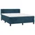 vidaXL Box spring postelja z vzmetnico temno modra 140x200 cm žamet