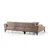 Atelier del Sofa Ugaona garnitura Hamlet 95x43x230cm Svetlobraon