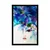 Plakat modni ženski obraz z abstraktnimi elementi - 30x45 white