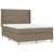 Greatstore Box spring postelja z vzmetnico taupe 140x200 cm blago