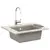 Umivaonik Siva 530 x 460 mm 80% kvarc i 20% smola