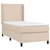 Vidaxl Box spring postelja z vzmetnico kapučino 90x190 cm umetno usnje
