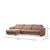 Atelier del Sofa Ugaona garnitura Lily 97x73x290cm Roze