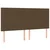 Vidaxl Box spring postelja z vzmetnico LED temno rjava 200x200cm blago