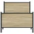 Vidaxl Kovinski posteljni okvir brez vzmetnice sonoma hrast 75x190 cm