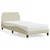 Vidaxl Postelja z vzmetnico Dover krem 90x200 cm blago