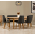HANAH HOME Vina Atlantic Pine Anthracite set : sto , stolice i klupa