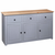 Komoda od masivne borovine siva 135x40x80 cm asortiman Panama