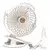 Aigostar - Punjivi stoni ventilator sa stezaljkom 2W/5V 2400mAh USB beo