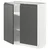 METOD Podni element s policama/2 vrata, bela/Voxtorp tamnosiva, 80x37 cm