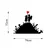 Opviq Zidna dekoracija Banksy-1, 52x70 cm, 1.5 mm, Crno-crvena