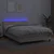 Vidaxl Box spring postelja z vzmetnico LED krem 140x190cm umetno usnje