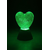 Rabalux Dečija gliter lampa Heart, RGB, Bela